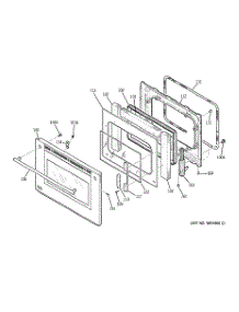 09 - Lower Oven Door parts for Ge Oven ZET3058BH5BB / from AppliancePartsPros.com