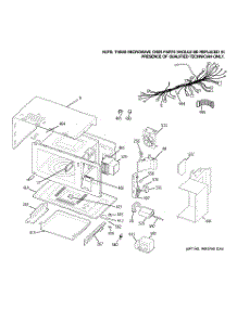 02 - Microwave Body Parts parts for Ge Oven JTP90DP4WW / from AppliancePartsPros.com