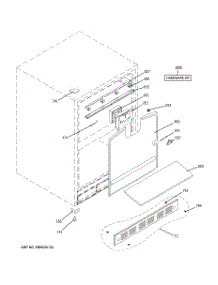 02 - Cabinet parts for Ge Wine Cooler ZIDI240WBII / from AppliancePartsPros.com