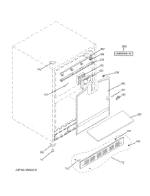 02 - Cabinet parts for Ge Wine Cooler ZIDS240PBSS / from AppliancePartsPros.com