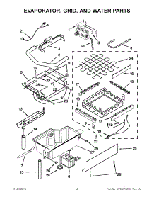 02 - Evaporator, Grid, And Water Parts parts for Jenn-Air Ice Machine JIM158XXRS2 / from AppliancePartsPros.com