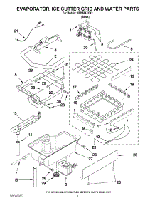 02 - Evaporator, Ice Cutter Grid And Water Parts parts for Jenn-Air Ice Machine JIM158XXCX1 / from AppliancePartsPros.com