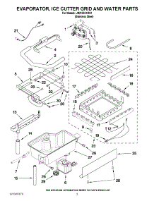 02 - Evaporator, Ice Cutter Grid And Water Parts parts for Jenn-Air Ice Machine JIM158XXRS1 / from AppliancePartsPros.com