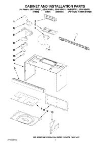 06 - Cabinet And Installation Parts parts for Jenn-Air Microwave JMV9186WB1 / from AppliancePartsPros.com