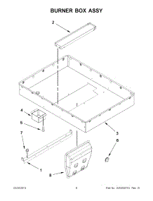 03 - Burner Box Assy parts for Jenn-Air Cooktop JED3430WS01 / from AppliancePartsPros.com