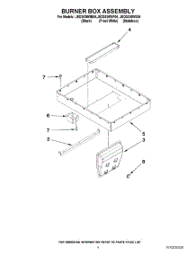 03 - Burner Box Assembly parts for Jenn-Air Cooktop JED3536WB04 / from AppliancePartsPros.com