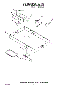 02 - Burner Box Parts parts for Jenn-Air Cooktop JEC9530BDB13 / from AppliancePartsPros.com