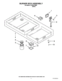 03 - Burner Box Assembly parts for Jenn-Air Cooktop CVEX4270B20 / from AppliancePartsPros.com