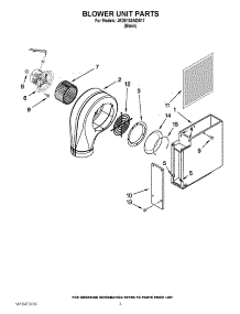 02 - Blower Unit Parts parts for Jenn-Air Cooktop JED8130ADB17 / from AppliancePartsPros.com