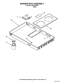 03 - Burner Box Assembly parts for Jenn-Air Cooktop JED8130ADB17 / from AppliancePartsPros.com