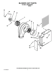 02 - Blower Unit Parts parts for Jenn-Air Cooktop JED8345ADB16 / from AppliancePartsPros.com