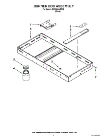 03 - Burner Box Assembly parts for Jenn-Air Cooktop JED8345ADB16 / from AppliancePartsPros.com