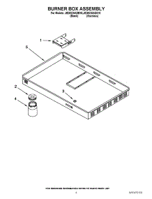 03 - Burner Box Assembly parts for Jenn-Air Cooktop JED8230ADB16 / from AppliancePartsPros.com