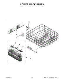 10 - Lower Rack Parts parts for Jenn-Air Dishwasher JDB8200AWP1 / from AppliancePartsPros.com