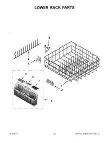 10 - Lower Rack Parts parts for Jenn-Air Dishwasher JDB8700AWS1 / from AppliancePartsPros.com