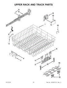 09 - Upper Rack And Track Parts parts for Jenn-Air Dishwasher JDB8200AWS1 / from AppliancePartsPros.com