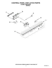 02 - Control Panel And Latch Parts parts for Jenn-Air Dishwasher JDB8200AWS0 / from AppliancePartsPros.com