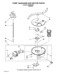 06 - Pump, Washarm And Motor Parts parts for Jenn-Air Dishwasher JDB8200AWS0 / from AppliancePartsPros.com