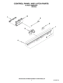 02 - Control Panel And Latch Parts parts for Jenn-Air Dishwasher JDB8000AWC0 / from AppliancePartsPros.com