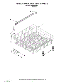 09 - Upper Rack And Track Parts parts for Jenn-Air Dishwasher JDB8000AWC0 / from AppliancePartsPros.com