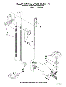 04 - Fill, Drain And Overfill Parts parts for Jenn-Air Dishwasher JDB8000AWB0 / from AppliancePartsPros.com
