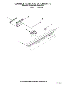 02 - Control Panel And Latch Parts parts for Jenn-Air Dishwasher JDB8000AWS0 / from AppliancePartsPros.com