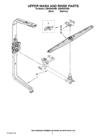 07 - Upper Wash And Rinse Parts parts for Jenn-Air Dishwasher JDB8000AWS0 / from AppliancePartsPros.com