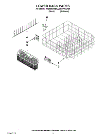 10 - Lower Rack Parts parts for Jenn-Air Dishwasher JDB8000AWS0 / from AppliancePartsPros.com