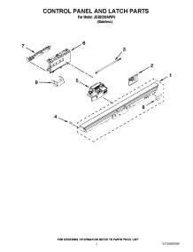 02 - Control Panel And Latch Parts parts for Jenn-Air Dishwasher JDB8200AWP0 / from AppliancePartsPros.com
