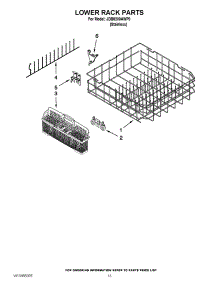 10 - Lower Rack Parts parts for Jenn-Air Dishwasher JDB8200AWP0 / from AppliancePartsPros.com