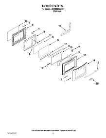 07 - Door Parts parts for Jenn-Air Range JES9860CAS02 / from AppliancePartsPros.com