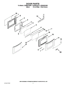 07 - Door Parts parts for Jenn-Air Range JES9800CAR01 / from AppliancePartsPros.com