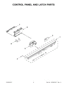 02 - Control Panel And Latch Parts parts for Jenn-Air Dishwasher JDB8700AWP1 / from AppliancePartsPros.com
