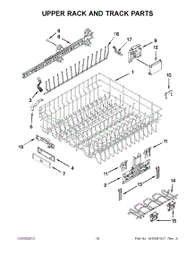09 - Upper Rack And Track Parts parts for Jenn-Air Dishwasher JDB8700AWP1 / from AppliancePartsPros.com