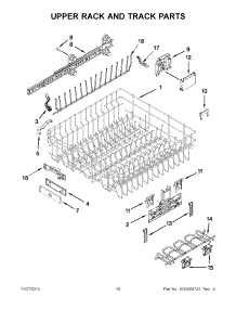 09 - Upper Rack And Track Parts parts for Jenn-Air Dishwasher JDB8500AWX1 / from AppliancePartsPros.com