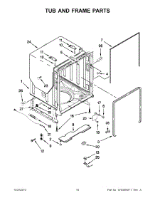 05 - Tub And Frame Parts parts for Jenn-Air Dishwasher JDB8500AWY1 / from AppliancePartsPros.com