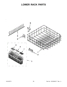 10 - Lower Rack Parts parts for Jenn-Air Dishwasher JDB8500AWF1 / from AppliancePartsPros.com
