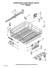 09 - Upper Rack And Track Parts parts for Jenn-Air Dishwasher JDB8700AWP0 / from AppliancePartsPros.com