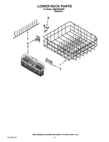 10 - Lower Rack Parts parts for Jenn-Air Dishwasher JDB8700AWP0 / from AppliancePartsPros.com