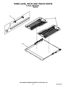 11 - Third Level Rack And Track Parts parts for Jenn-Air Dishwasher JDB8700AWP0 / from AppliancePartsPros.com