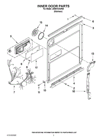 03 - Inner Door Parts parts for Jenn-Air Dishwasher JDB8700AWS0 / from AppliancePartsPros.com