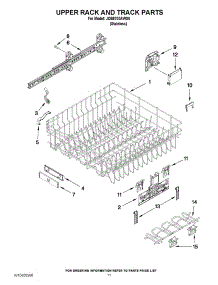 09 - Upper Rack And Track Parts parts for Jenn-Air Dishwasher JDB8700AWS0 / from AppliancePartsPros.com