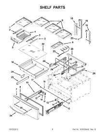 03 - Shelf Parts parts for Jenn-Air Refrigerator JFX2597AEM2 / from AppliancePartsPros.com