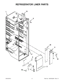 02 - Refrigerator Liner Parts parts for Jenn-Air Refrigerator JSC24C8EAM00 / from AppliancePartsPros.com