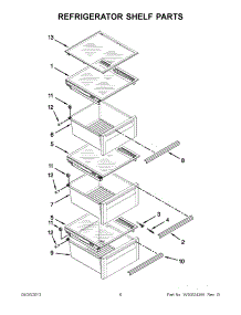 03 - Refrigerator Shelf Parts parts for Jenn-Air Refrigerator JSC24C8EAM00 / from AppliancePartsPros.com