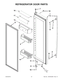 06 - Refrigerator Door Parts parts for Jenn-Air Refrigerator JSC24C8EAM00 / from AppliancePartsPros.com