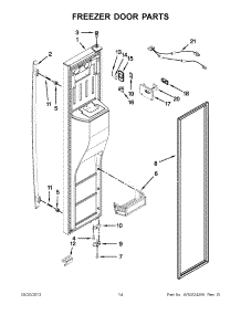 07 - Freezer Door Parts parts for Jenn-Air Refrigerator JSC24C8EAM00 / from AppliancePartsPros.com