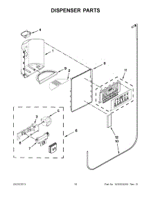 08 - Dispenser Parts parts for Jenn-Air Refrigerator JSC24C8EAM00 / from AppliancePartsPros.com