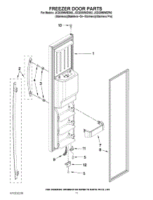 07 - Freezer Door Parts parts for Jenn-Air Refrigerator JCD2595WEP02 / from AppliancePartsPros.com