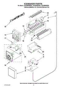 12 - Icemaker Parts parts for Jenn-Air Refrigerator JCD2595WEP02 / from AppliancePartsPros.com